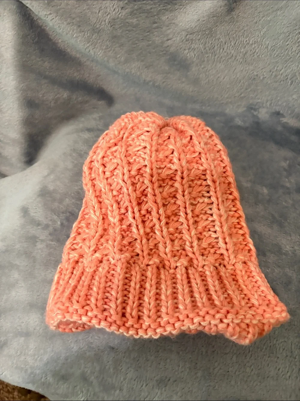MOK Kids Coral Knit Beanie with Double Pom Poms